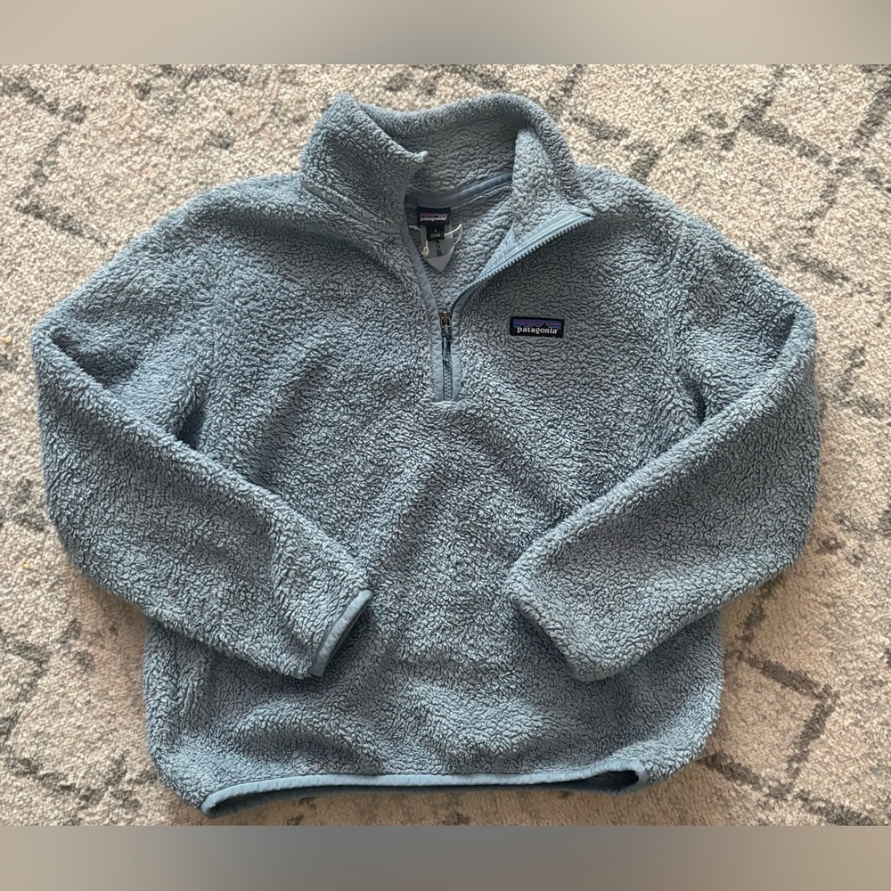 Patagonia Women’s Los Gatos 1/4 Zip Fleece Pullover Blue Grey Small